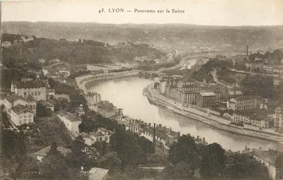 LYON — Panorama sobre a Saône — série 45