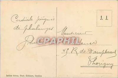 Chamonix — La Flégère e a Mer de Glace — J.J. 7861 — Verso