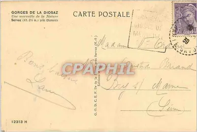 Góry Diosaz — Cud natury — Wydawnictwo G.O.D.C.E.F. Herte la Diosaz (H.-S.) — Rewers