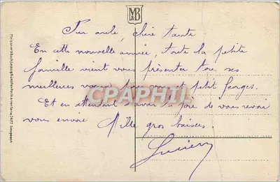 Paisagem rural com ponte — editor MB, n° 4477 — Verso