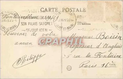 Floresta de Fontainebleau — Gorges d'Apremont — Vista geral — n° 137 — Verso