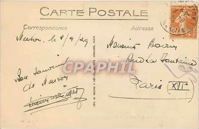 Menton — Stare Miasto — Widok z Garavan — Wydawca Chopin, nr 110 — Rewers