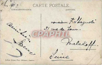 Glaciar dos Bossons e Aiguille du Midi — Chamonix — J. J. 2886 — Verso
