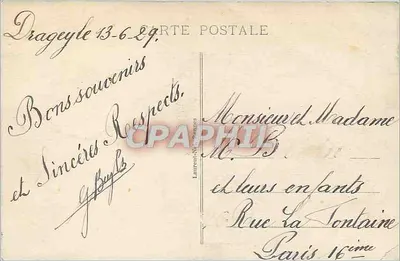 Il Mont-Saint-Michel - Lato Nord Est — Cartolina d'epoca n°1167, editore Laurent-Népomucène — Verso