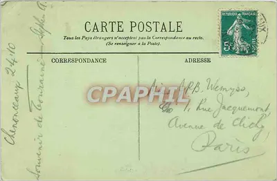 Chenonceaux — O Castelo — A Fachada Oriental — LL. — Editor LL. — N° 12 — Verso