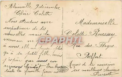 Nancy — Fontanna Amphitryty — Wydawca R. Néry, nr 203 — Rewers