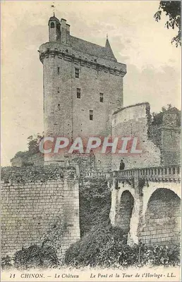 Chinon — O Castelo, O Ponte e a Torre da Torre do Relógio — LL