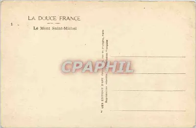Widok na Mont Saint-Michel — widok morski — Les Éditions d'Art Vaugney, Paryż — Rewers