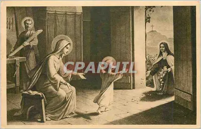 Santa Térèsa da Criança Jesus lançando flores à Criança Jesus — Editor não visível, número de série ilegível