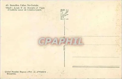 Bruxelles, Chiesa di Santa Gudula — Vetrata: Luigi II di Ungheria e Maria d'Asburgo — Verso