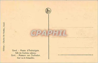 Sala Bractw Wojskowych — Gand — Wydawnictwo Charles De Rudder — Rewers