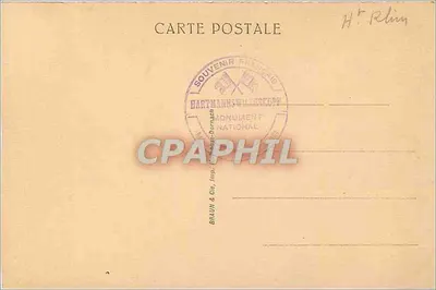 Hartmannswillerkopf — Le Vieil-Armand — Braun & Cie, drukarnia Hartmannswillerkopf — Rewers