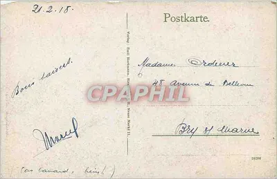 Strasbourg e a Ilha — vista da catedral — editor: Emil Hartmann, série n° 28398 — Verso