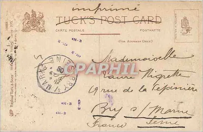 LONDRES, PONTE DA TORRE — vista da passarela — Tuck's Post Card n°436-B — Verso