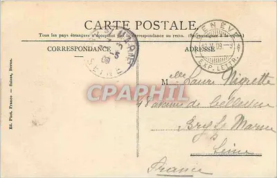 Genewa — Most i Plac Bergues — B. & F. Nr 013 — Rewers