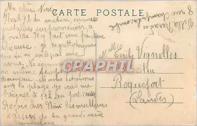 Biarritz Pittoresque — Última Tempestade na Grande Praia — Edição A. Simons — N° 54 — Verso