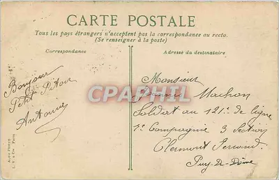 Lyon. Most Ainay — widok z Rony z łodzią — wydawca A. V. & Ch. Paris, nr 49 — Rewers