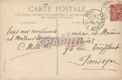 Lyon. La Tour métallique — vue panoramique — éditeur V. & Cie, n°20 — Verso