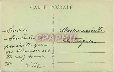 Strasburg — Katedra — Widok wykonany z Pałacu Rynu — Rewers