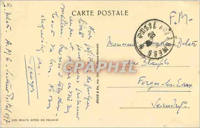 Bilhete postal antigo jovem alsaciana carregando kougloff Folclore — Verso