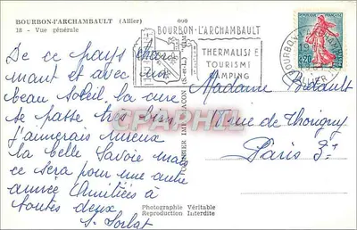 Bourbon-l'Archambault — Vista geral — Impressora de Bourbon-l'Archambault — Verso