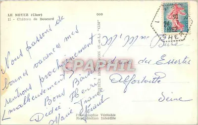 Le Noyer (Cher) — Castelo de Boucard — editor 'CIM' — Verso