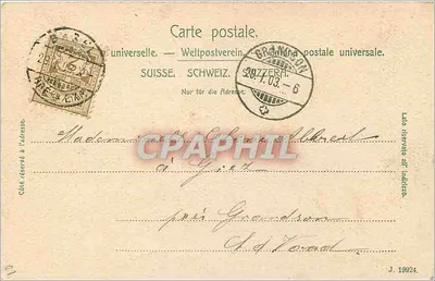 Basel – Widok miasta – wydawca Frider. Nr 2083 — Rewers