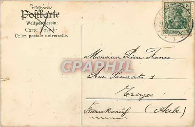 Ruina Godesberg — widok na zrujnowany zamek — Ludwig Feist, Mainz, n° 2772 — Rewers