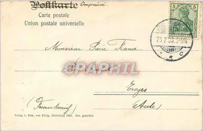 Königewinter — O monumento do castelo — Verlag v. Edm. von König, Heidelberg 1904 — Verso