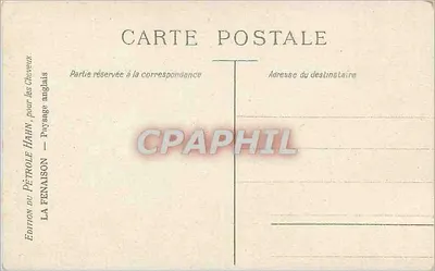 Paesaggio inglese — Scena di mietitura — Edizione del Pétrole Hahn — Verso