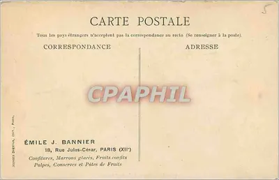Parijs. Kerk van de Madeleine — Uitgever J. Bannier, n°4 — Achterkant