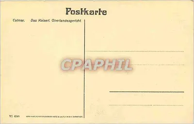 Colmar — O tribunal de distrito imperial — editor VI 6346 — Verso