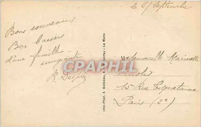 Le Mans — Vista parcial dos Qualais — A. Dolbeau, Le Mans — Verso