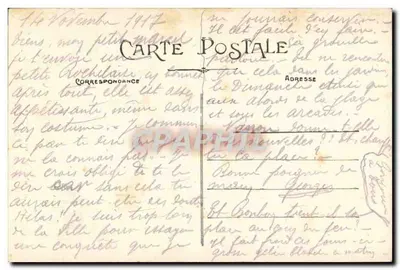 Rochelaise vrouw — traditioneel kleding — R. Bergevin, uitgever, 66, rue des Merciers, La Rochelle, n°207 — Achterkant
