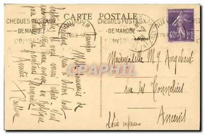 Jovem da Ilha de Sein — Coleção Valland, Quimper — n° 1214 — Verso