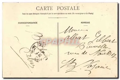 Amor na Bretanha — cena de casal breton — Ch. Bally, fot. 441, Plouegond, Morbihan — Verso
