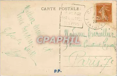 Morgat — Efekt nocy na skałach — G. Arnaud, wydawca, nr 9 — Rewers