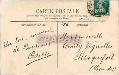 Bordeaux — Pomnik Gambetty — LL. — Rewers