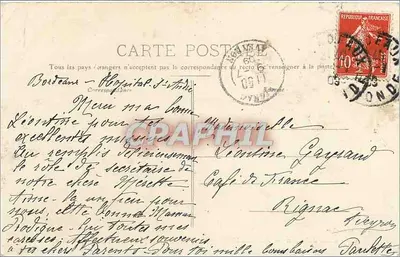 Costa de Argent – ARCACHON – Um dia de tempestade diante do Hotel Richelieu — L. Neven, fot. — Verso