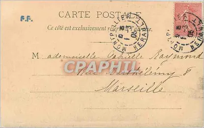 Montpellier — Ogród Peyrou. Wodociąg — B.F. Chalon & Sacne — Rewers
