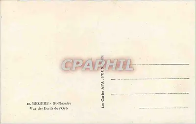 Beziers - St-Nazaire — Widok brzegów rzeki Orb — wydawca APA, seria 12 — Rewers