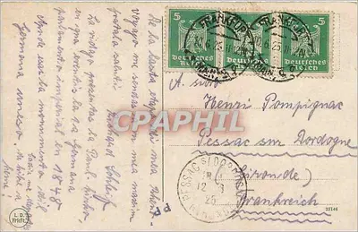 Frankfurt a. M. — Paulskirche z pomnikiem jedności — wydawca nie widoczny — Rewers