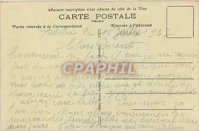 Bitche (Moselle) — Forte de Saint-Sébastien — Éd. Henri Schall, n°9 — Verso