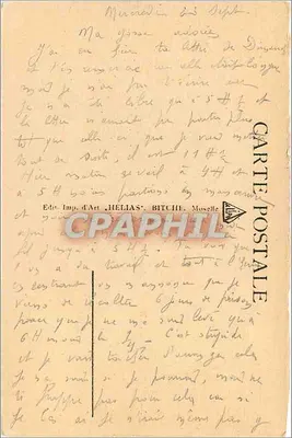 Camp de Bitche — Les tentes — Édit. Imp. d'Art HÉLIAS, Bitche — Rewers