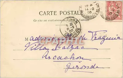 Hôtel de Scuse - Paryż — wydawca HARCUX, n°153 — Rewers