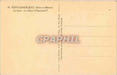 Fontainebleau (Seine-et-Marne) — A floresta - O deserto de Apremont — Les Éditions d'Art, Paris — Verso