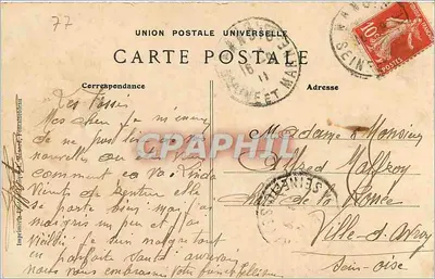 Bossche van Fontainebleau — Kruispunt van Bas-Bréau — Artistieke collectie L. M. n° 320 — Achterkant