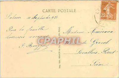 Strasburg — Place Kléber — Imp. Edt. BRAUN & Cie, Strasburg (Haut-Rhin) n°871 — Rewers