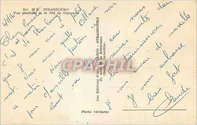 Strasburg — Ogólny widok i Gniazdo Cigógry — Éditions d'Art Mazasco — Rewers
