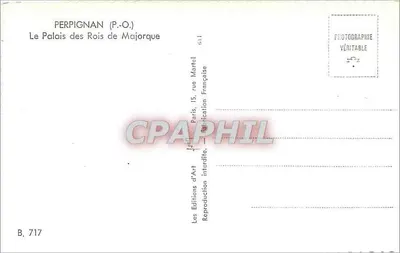 Perpignan (P.O.) — Pałac Królewski z Majorki — Wydawnictwo Sztuki, Paryż — Rewers